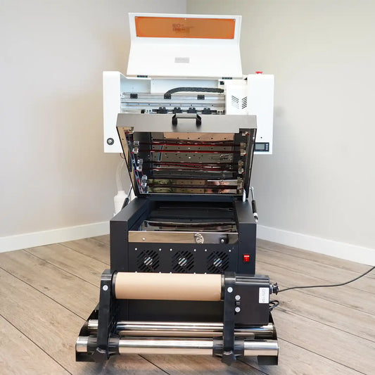 DTF Printer 300 mm wide - incl. heat press.