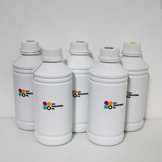 1 set (5x 1000ml) DTF-inkt voor DTF UV-printer (C M Y K en W)