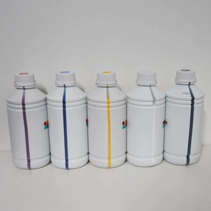 1 set (5x 1000ml) DTF ink for DTF UV printer (CMYK and W)